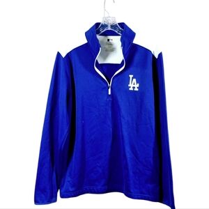 Men's *LA Dodgers Fanatics Royal/White Team Scrimmage 1/4 Zip Pullover Jacket (M